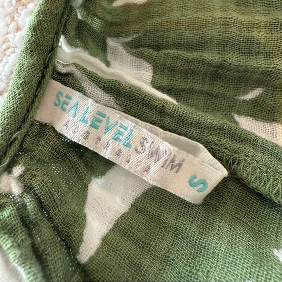 Sea Level Swim Australia Women’s Retreat Green and White Leaf Pattern Sun Dress - Picture 7 of 10